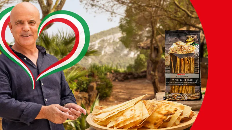 Carlo Murru produziert mit Leidenschaft unser Pane Guttiau in Nuoro, Sardinien.